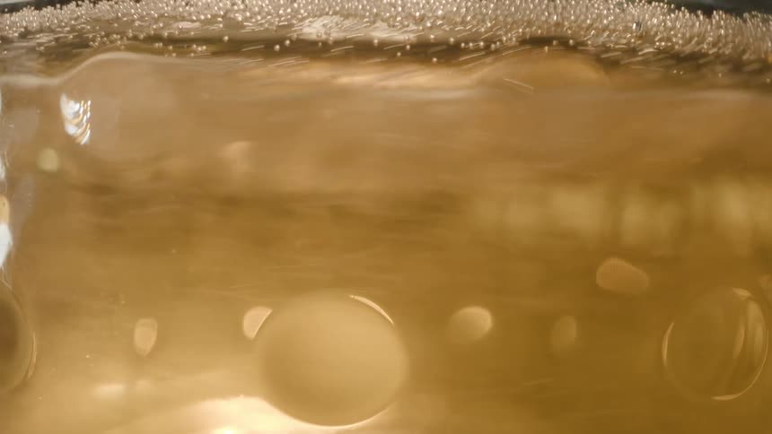 A close up of beer in a glass