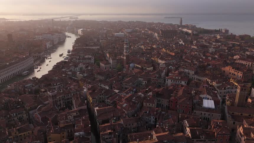 The large city is on the waterfront