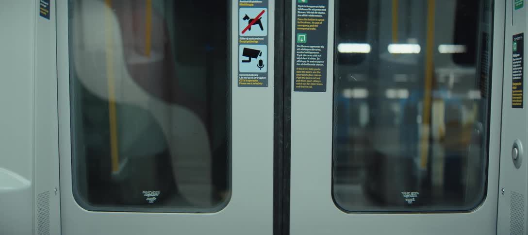 The doors of the train close