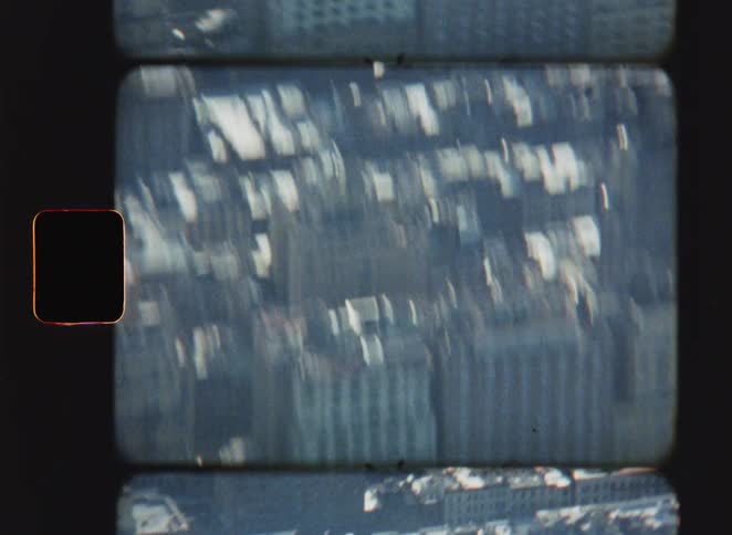 The sunlight reflects on the buildings