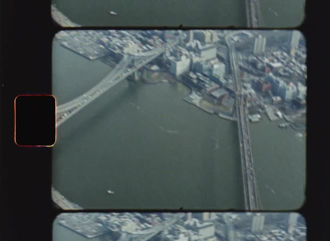 Brooklyn bridge and manhattan connecting dense urban areas across the east river