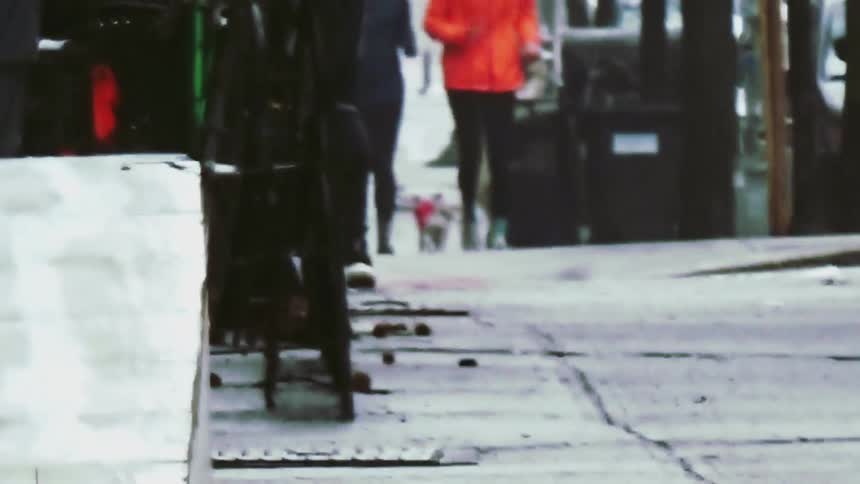 People running down a sidewalk