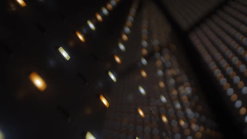Outoffocus light points in warm