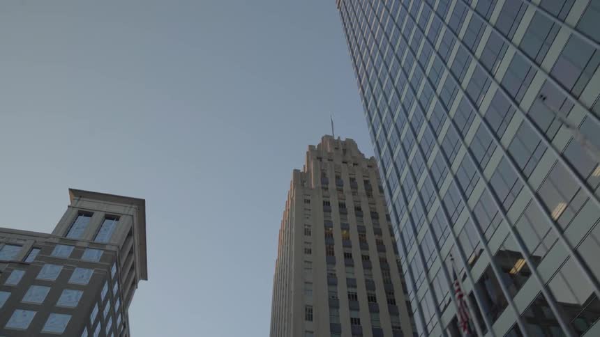 City buildings tower into the landscape