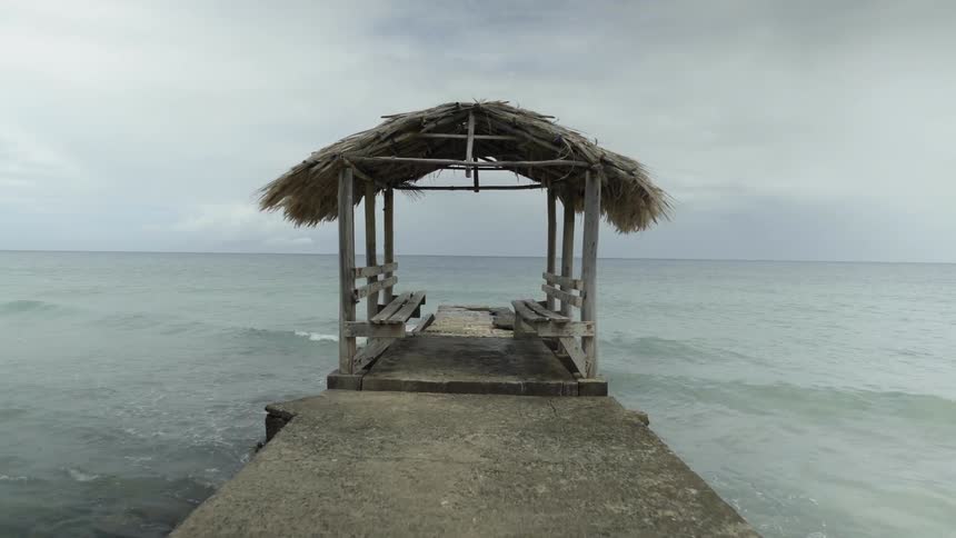 View of a dock in an ocean