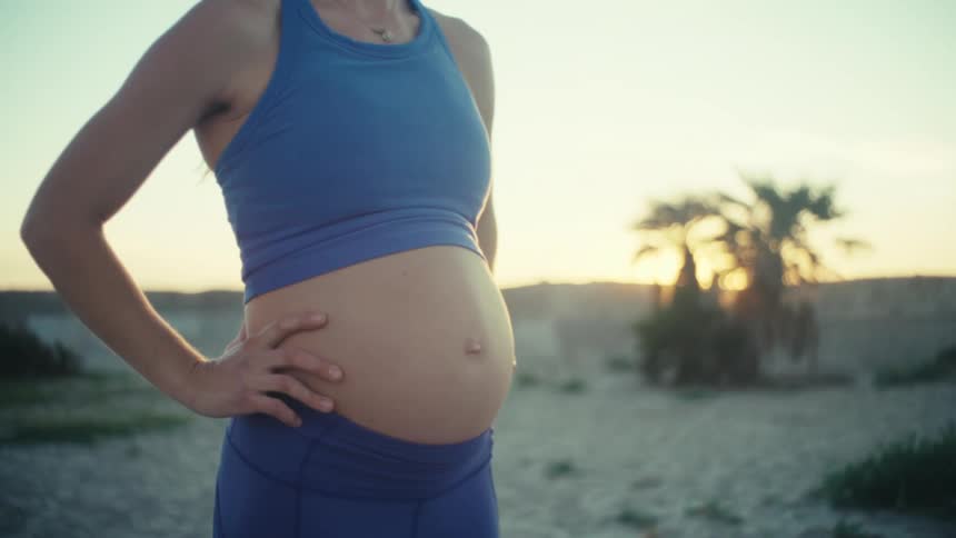A woman running outdoors