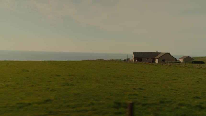 House and farmland in the rural mountains