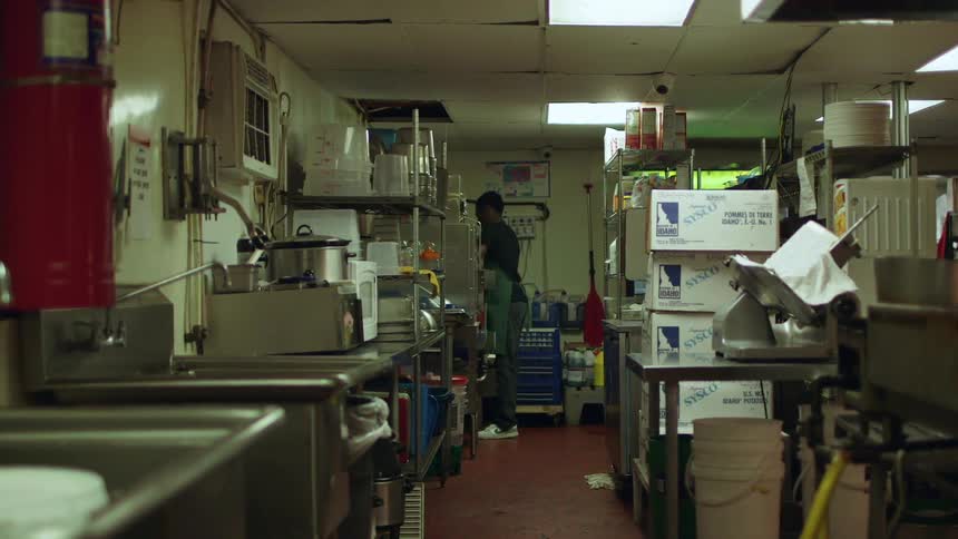 Man working in a kitchen