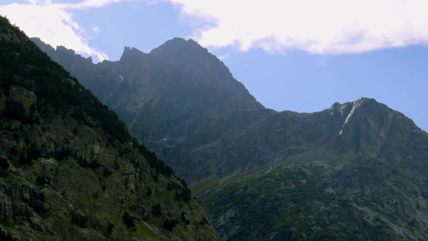 View of mountains on a cloudy day