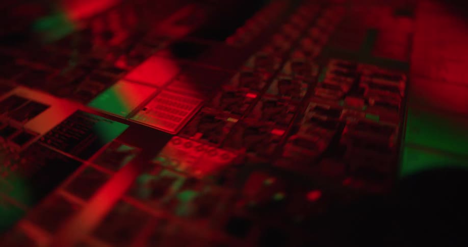 A close up of some computer chips