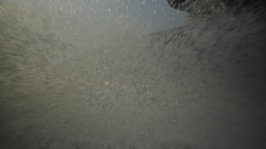 Speedboat moves at high speed across water