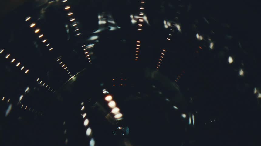 Lights on a fair ride outdoors