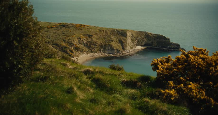 A view of the coast with cliffs