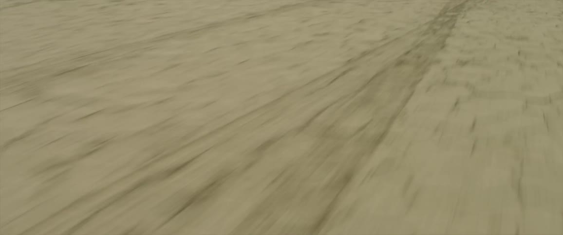 A cracked dirt field is shown in the wilderness