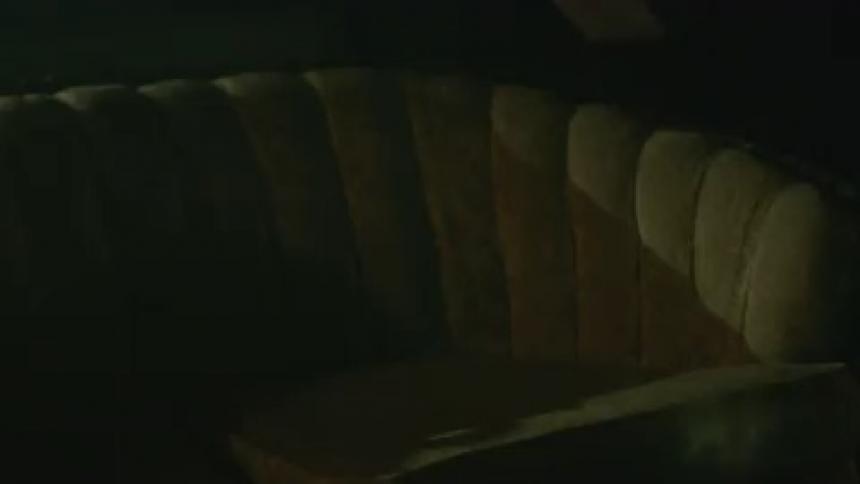 Lights flash on a couch