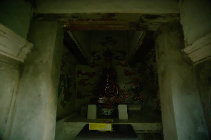 A view inside of a temple