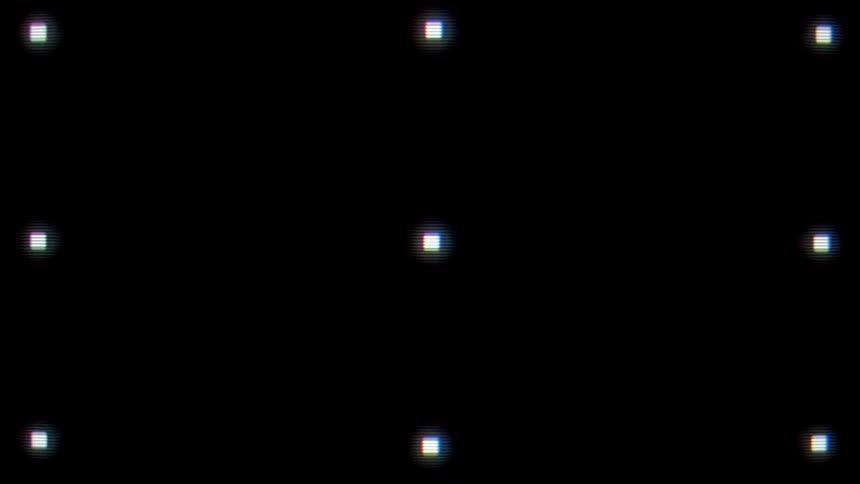Nine white squares on a black background