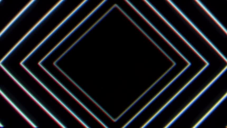 The pattern of squares are moving in the artwork