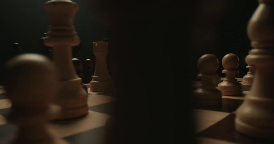 The chess board is spinning