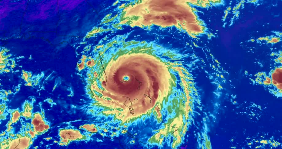 A view of an animation of a storm cell