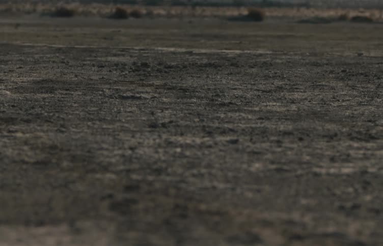 A mountain range in the wilderness with a stretch of dry land at midday