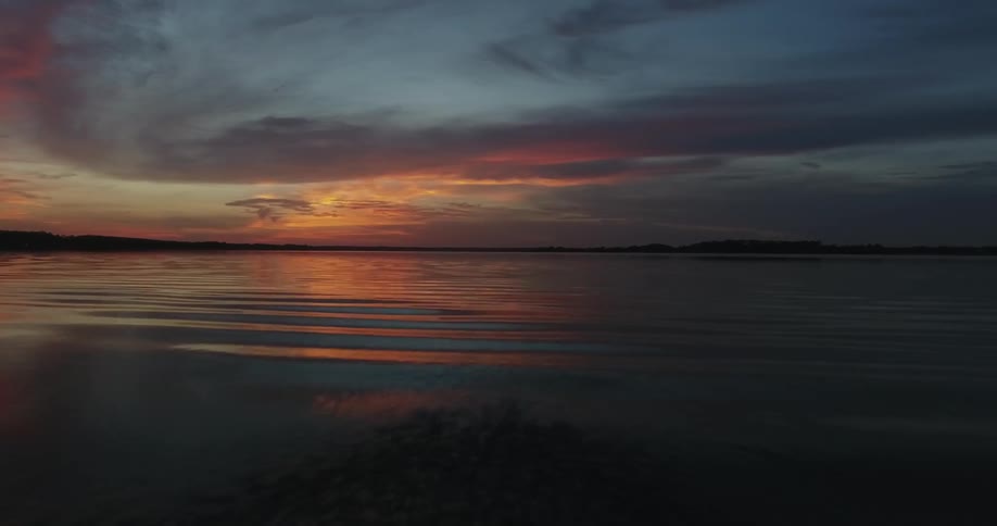 View of an ocean at sunset