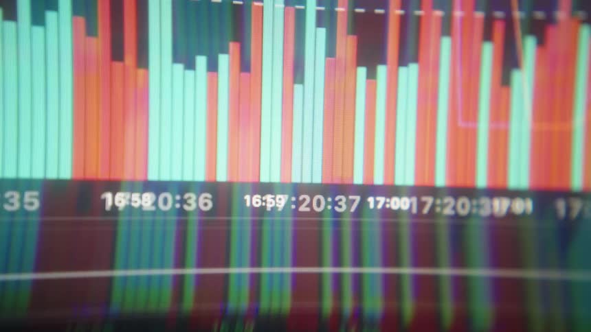 A view of graphs and lines on a screen