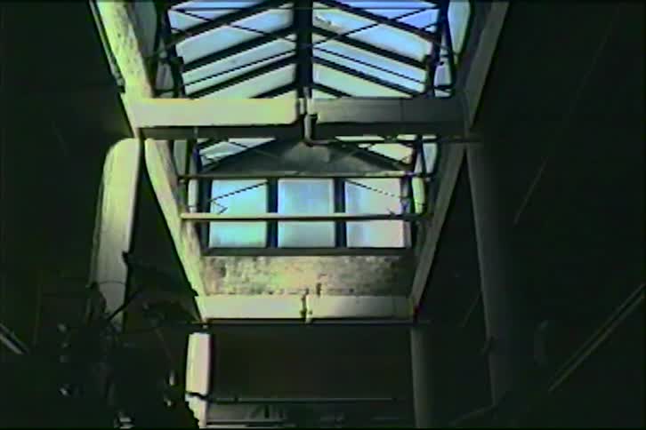 Inside of a building that is partially collapsed