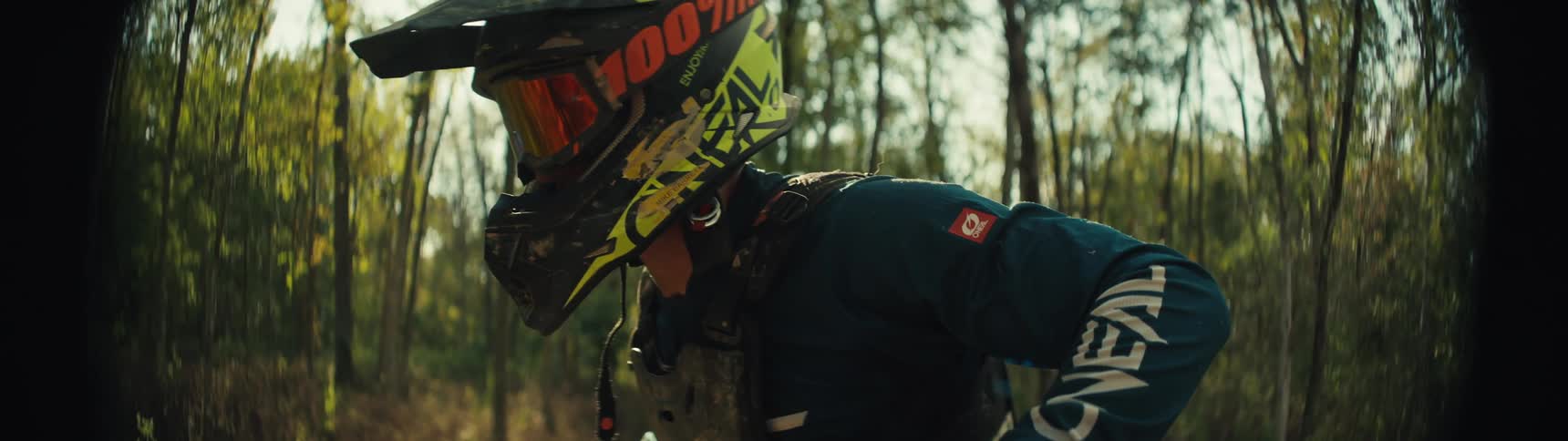 A person on a dirt bike outdoors