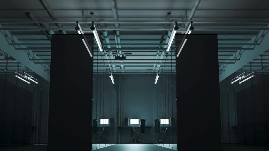 A view inside of an office with an open floor plan