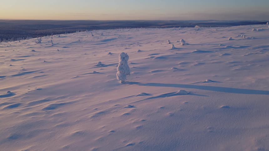 A mountain covered in snow on a winter day
