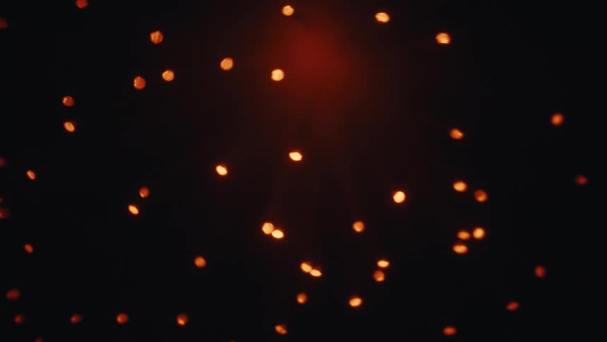 A close up of fiber optic lights