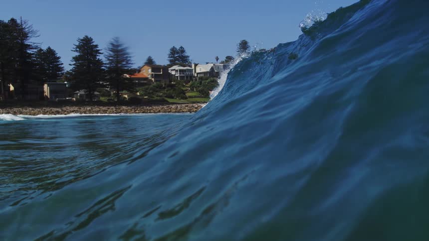 A view of waves on the ocean