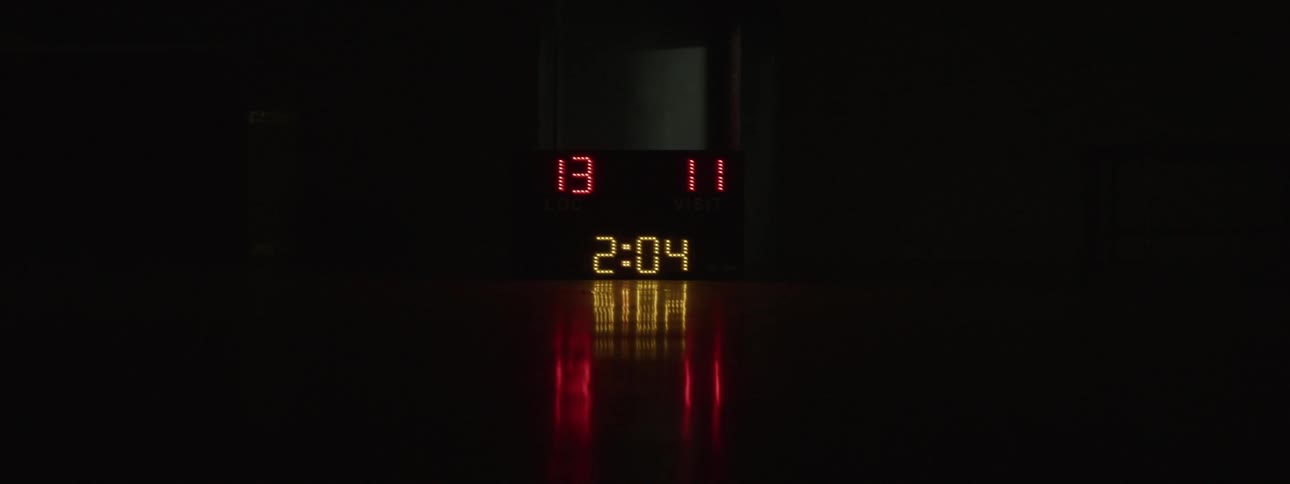 A digital clock counts down the time