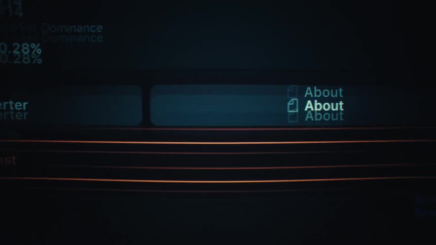 Line chart with fluctuations of financial values on a dark background