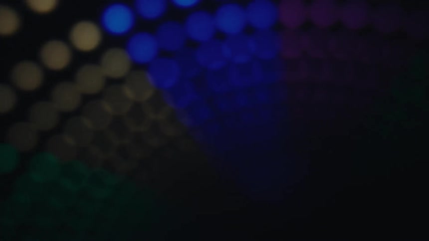 A colorful arch of lights