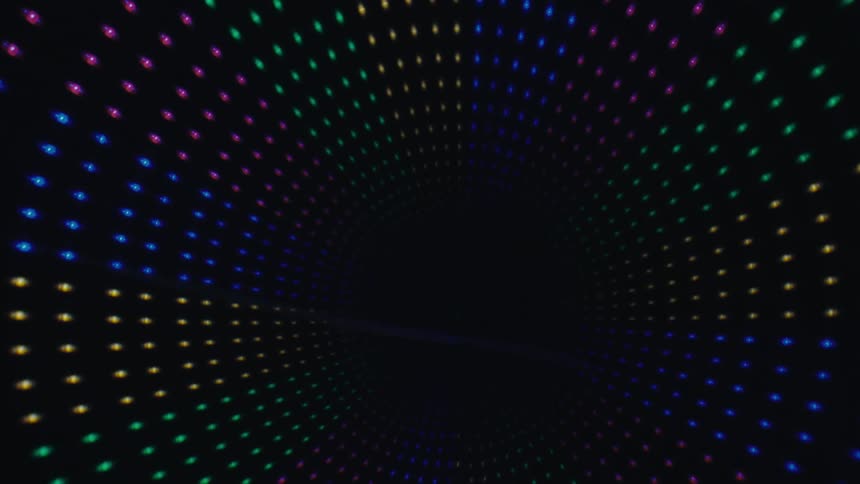 The digital artwork is a circle of spinning dots