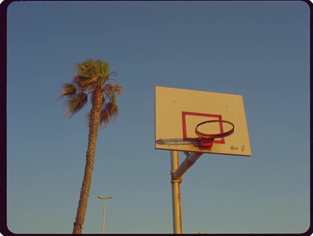 A man playing basketball