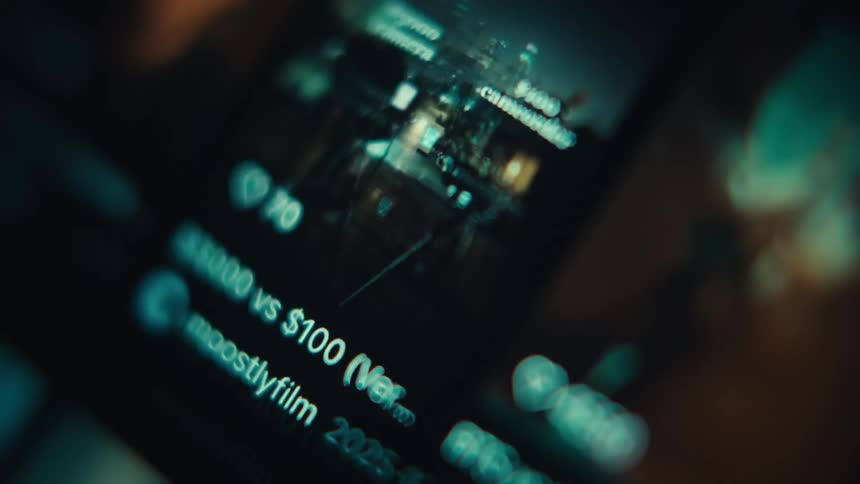 A close up of a computer screen scrolling
