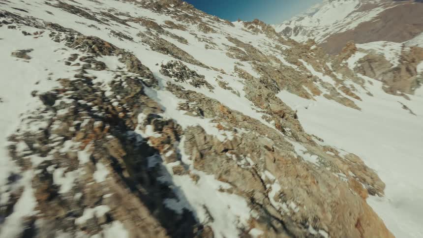 Flying down the east face of the matterhonr with an fpv drone
