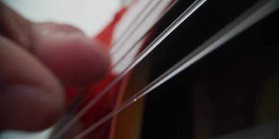 A person playing a guitar