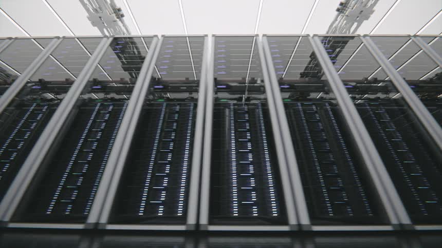 The data center is full of servers