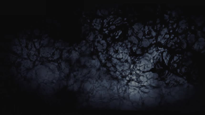 A dark, ominous, and abstract textured background slowly undulates with subtle light