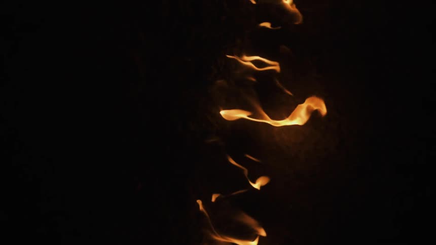 Fire burning with no background