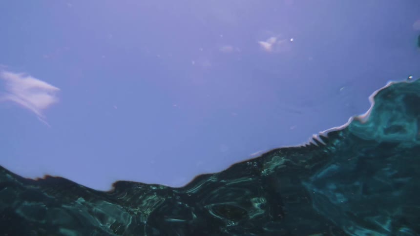 Underwater view of water on a clear day