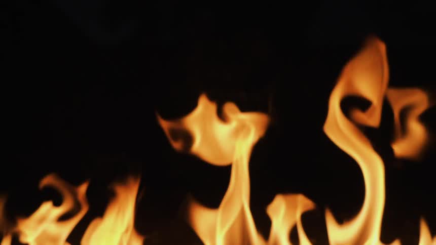 Fire burning with no background