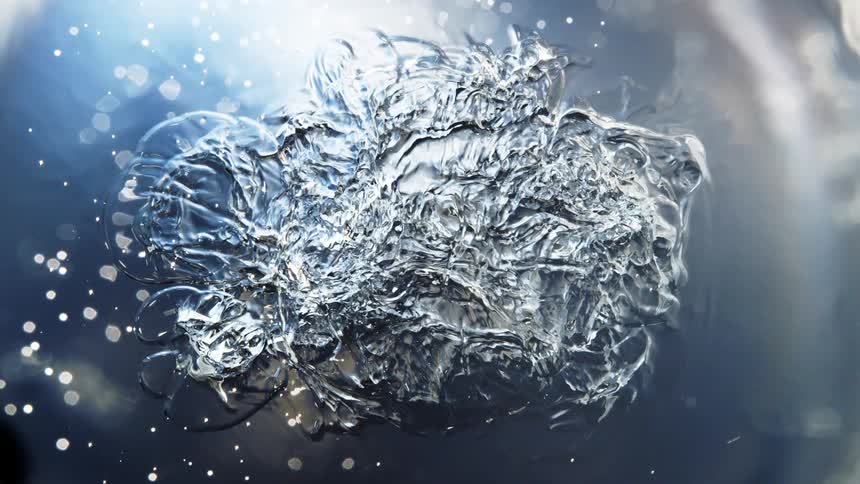 A magical time-lapse captures the intricate details of a complex ice structure as it slowly melts and transforms its shape