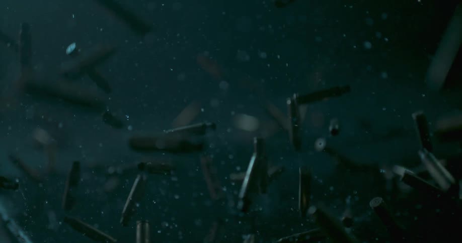 Bullet casings are dropping on the ground