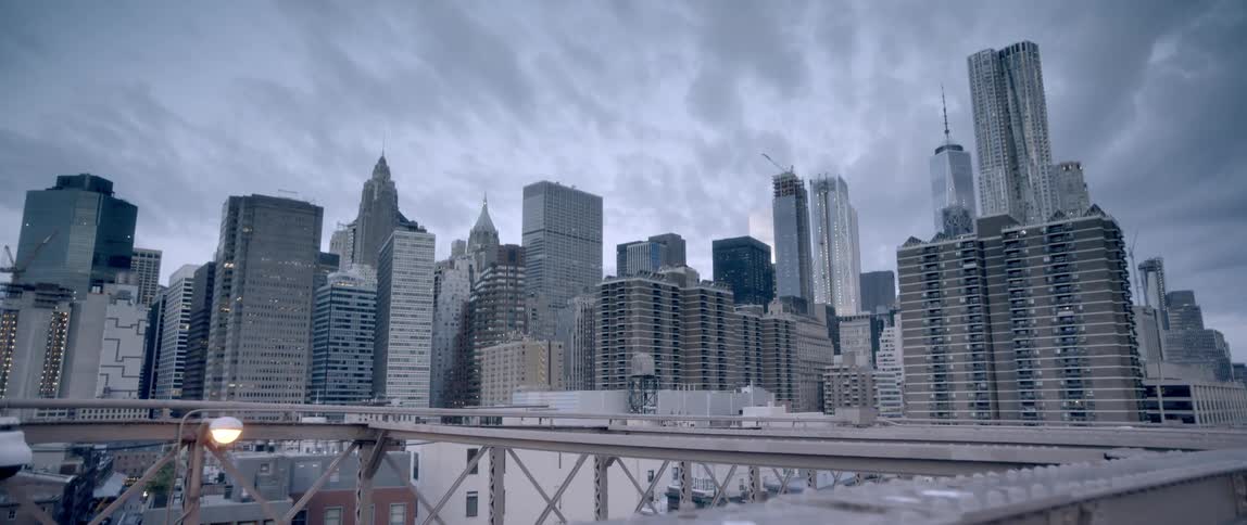 View of skyscrapers on a cloudy day