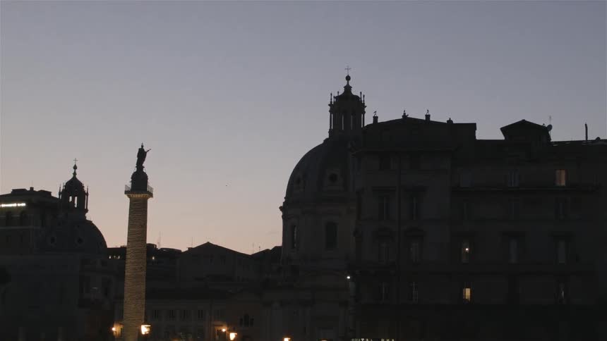 Sunset in an italian city
